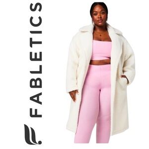 NWOT Fabletics Sherpa Long Coat Size 2X